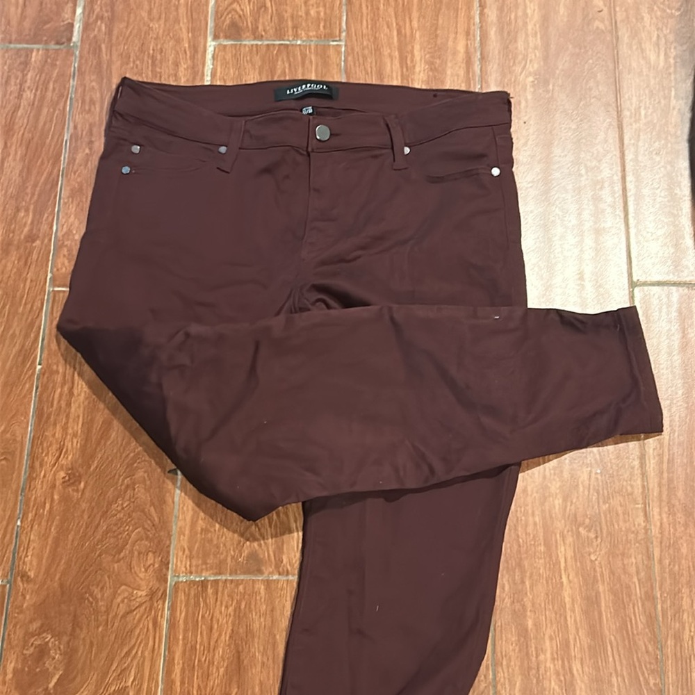 Liverpool‎ Jeans Company Burgundy Jean 12/31 petite